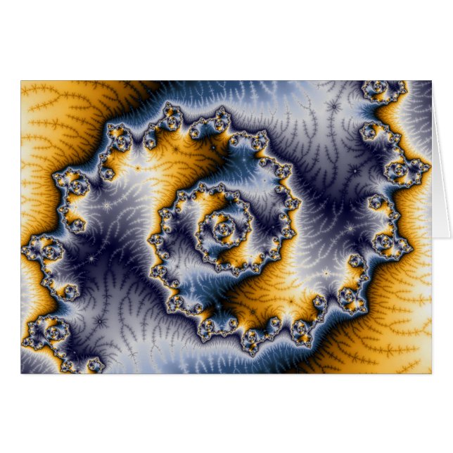 Cartão Cadeia de Arte Fractal (Frente Horizontal)