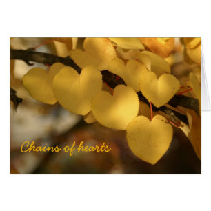 Cartão cadeia de corações