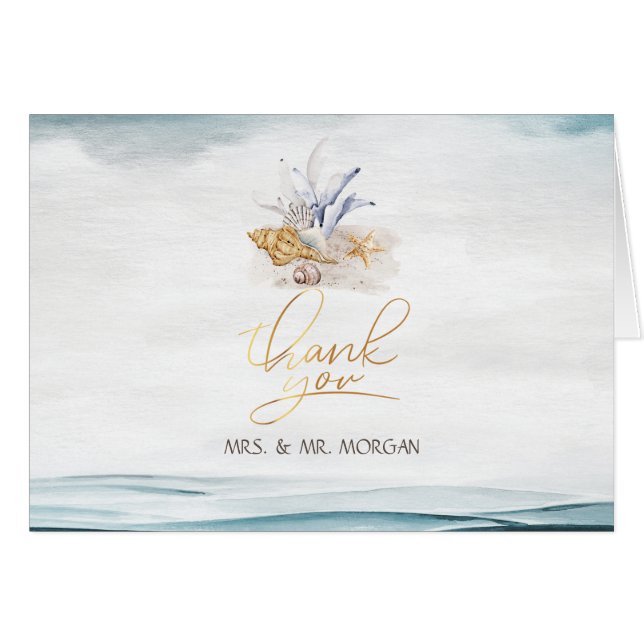 Cartão Cadeias Aquáticas,Mar (Frente horizontal)