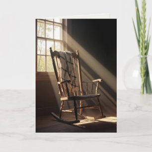 Cartão Cadeira de Balanço Vazia Pensando em Você