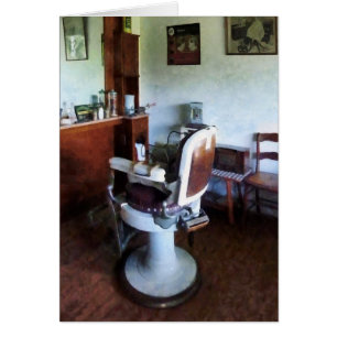 Cartão Cadeira de Barber Antiga