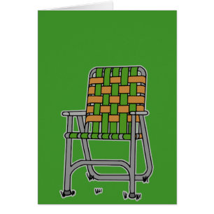 Cartão Cadeira de gramado de dobramento
