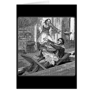 Cartão Cadeira-Moeda de um centavo dos Todd-Barbeiros de