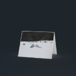 Cartão - cadeiras do adirondack na tração da neve<br><div class="desc">A tração da neve cobriu quase estas cadeiras do adirondack ajustadas para ver o país traseiro vasto de Yosemite.</div>