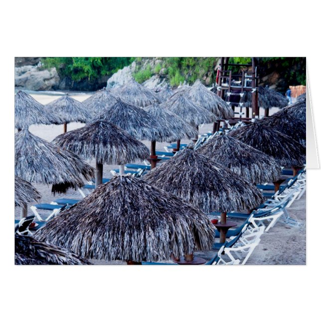 Cartão Cadeiras E Abrigos De Praia (Frente Horizontal)