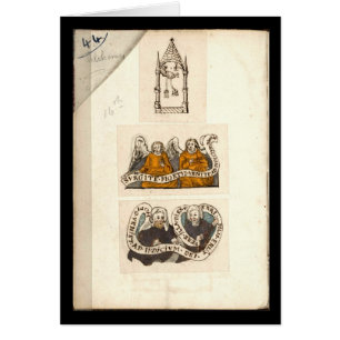 Cartão Caderno da alquimia pela placa 1 de Johann