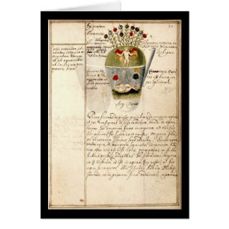 Cartão Caderno da alquimia pela placa 8 de Johann