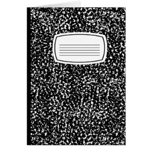 Cartão caderno de composição