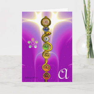 CARTÃO CÁDICE DE ASCLEPIO 7 CHAKRAS, YOGA, ENERGIA ESPIRI