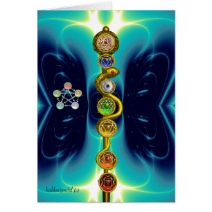 CARTÃO CÁDICE DE ASCLEPIO 7 CHAKRAS, YOGA, ENERGIA ESPIRI