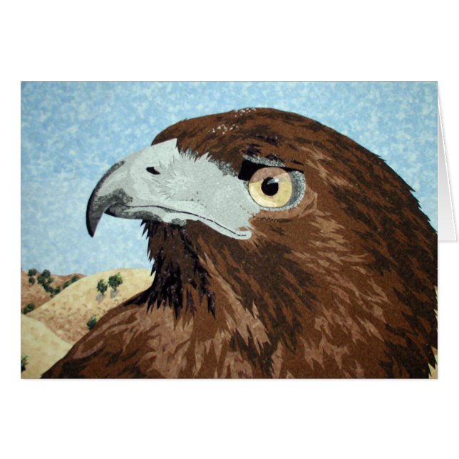 Cartão Cadir - Falcão de cauda vermelha (Frente Horizontal)