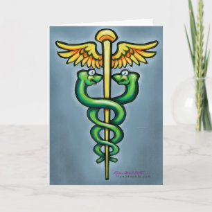 Cartão Caduceus Folheto