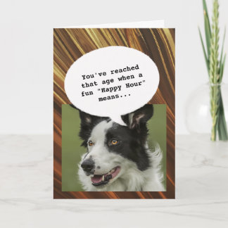 Cartão Cães amantes Feliz Horas Ficando Engraçado Anivers