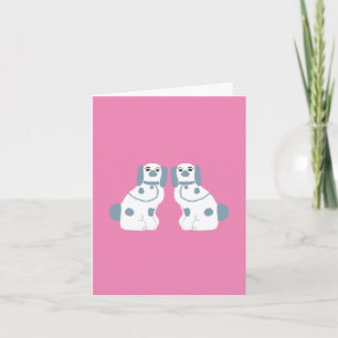 Cartão Cães azuis de Staffordshire