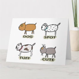Cartão Cães Engraçados Desenhando