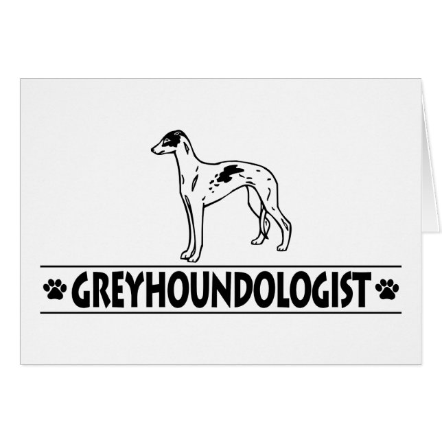 Cartão CÃES GREYHOUND Humorosos (Frente horizontal)