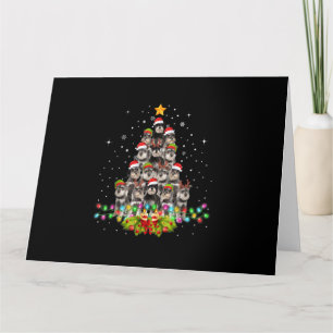 Cartão Cães Schnauzer Árvore Natal Suéter Xmas Animal de 