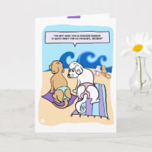 Cães Vestindo G-Strings Beach Engraçado Cartoon Ca