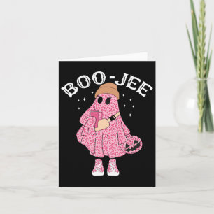 Cartão Café Amantes Cute Ghost Halloween Costume Boujee