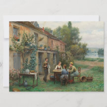 Café bebendo no Jardim (Paisagem Francesa)