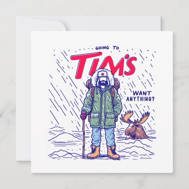 Cartão Café canadense engraçado (Frente)