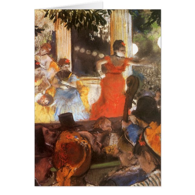 Cartão Cafe Concert em Les Embaixadeurs por Edgar Degas (Frente)