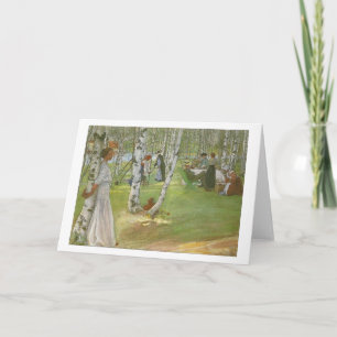 Cartão Café da manhã ao ar livre de Carl Larsson