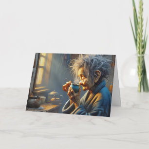 Cartão Café da Manhã Bebendo