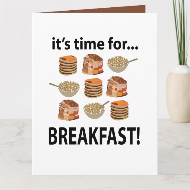 Cartão Café Da Manhã É Hora Do Café Da Manhã (Frente)