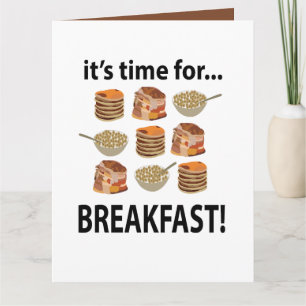 Cartão Café da manhã Está na Hora do Café da Manhã