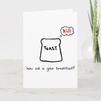 Cartão Café da manhã mau