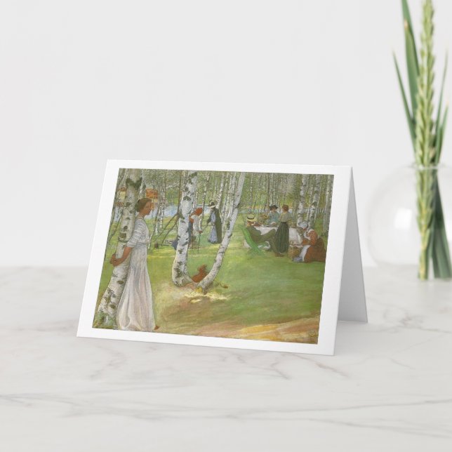 Cartão Café da manhã no Open de Carl Larsson (Frente)