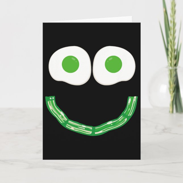 Cartão Café da Manhã Ovos Com Presunto St Pat Sorriso Ver (Frente)
