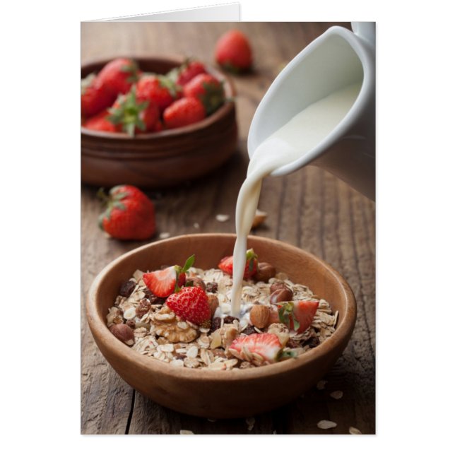 Cartão Café da manhã saudável (Frente)