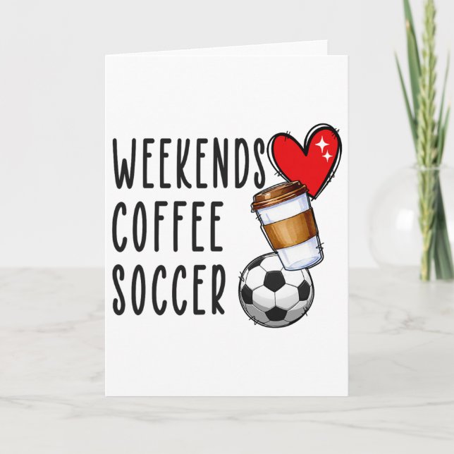 Cartão Café de Futebol de Fim de Semana  (Frente)