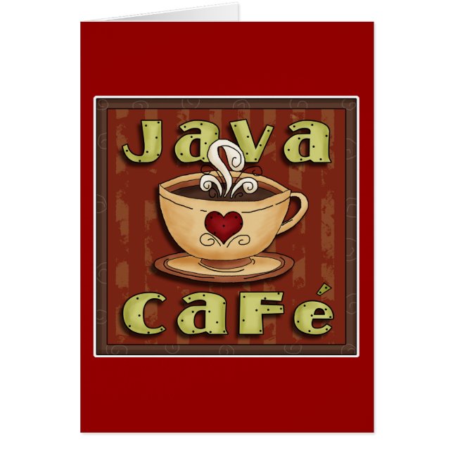 Cartão café de java (Frente)