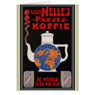 Cartão Café de Van Nelle - propaganda do vintage