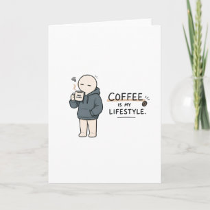 Cartão Café É Meu Estilo de Vida Piada de Café Meme