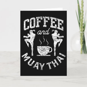 Cartão Café E Muay Thai Lutador Hobby Artes Marciais Bo