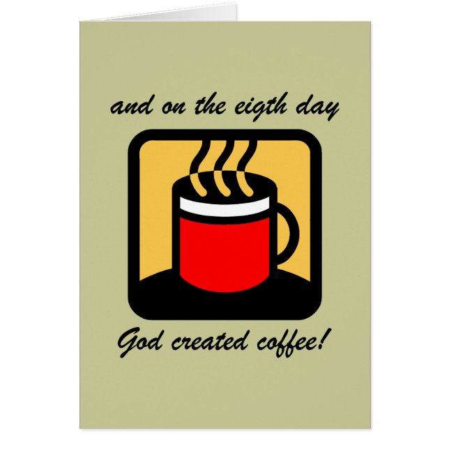 Cartão Café engraçado (Frente)