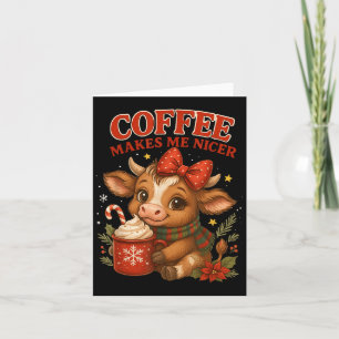 Cartão Café Engraçado Me Torna Feriado De Natal Mais Boni
