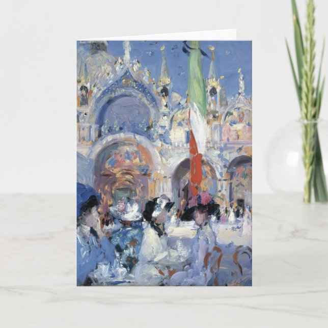 Cartão Café Florian, Veneza | Francis Cadell (Frente)