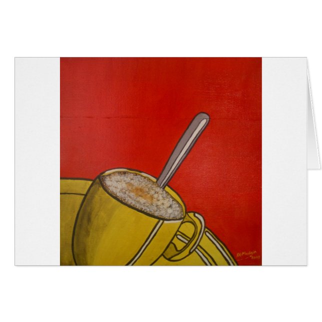 Cartão Café Frothy II (Frente Horizontal)