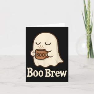 Cartão Café Ghost Café Bebida Dia de as Bruxas engraçado