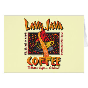 Cartão Café Java Lava havaiano