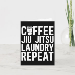 Cartão Café Jiu Jitsu Laundry Repete Artes Marciais Mistu
