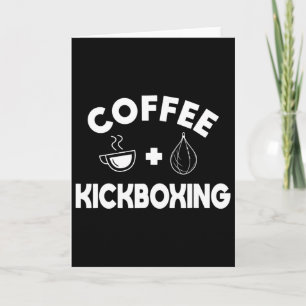 Cartão Café + Kickboxing Kickboxer Caratê Boxeador Lutado