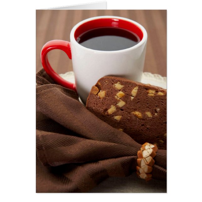 Cartão Café Negro e Biscotti (Frente)