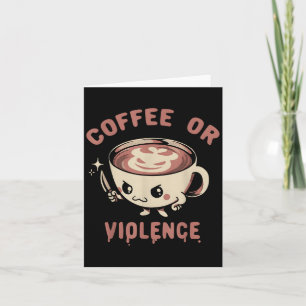 Cartão Café Ou Violência Engraçada Que Viciam Memória