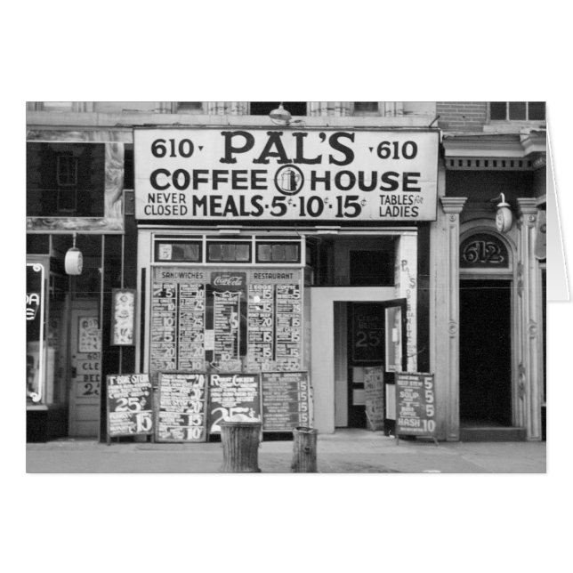 Cartão Café Pal's, 1939 (Frente Horizontal)
